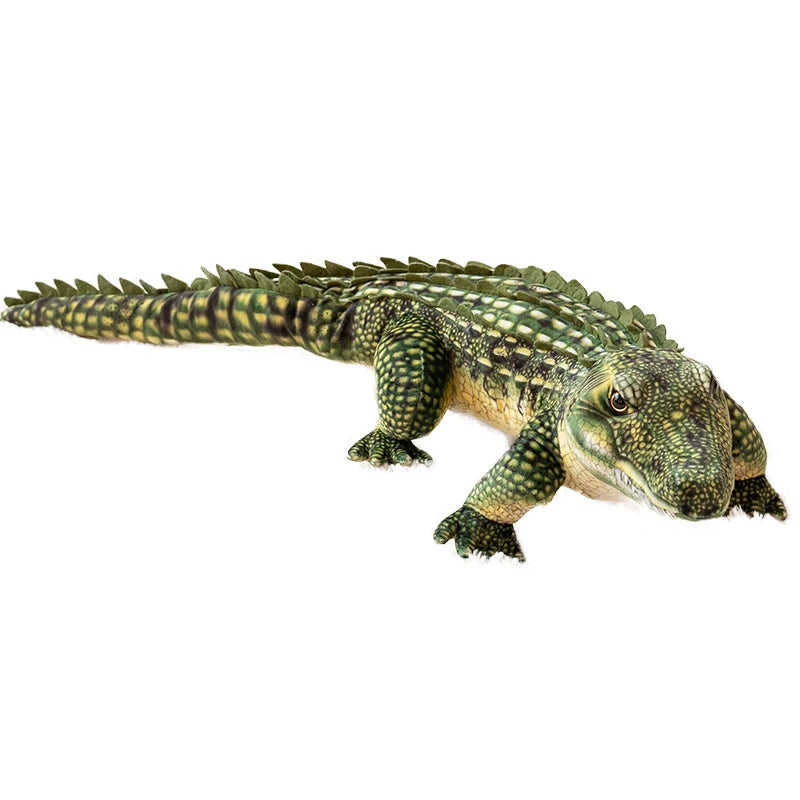 Cute Long Crocodile Plush Doll Pillow Realistic Reptile Brown/Green Soft Toy Home Decor Birthday Gift for Boys
